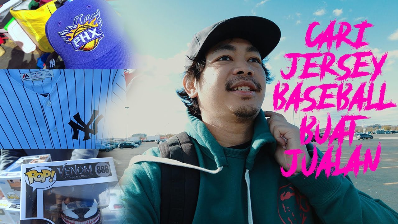THRIFTING TOPI SAMA JERSEY BASEBALL DI PASAR LOAK AMERIKA