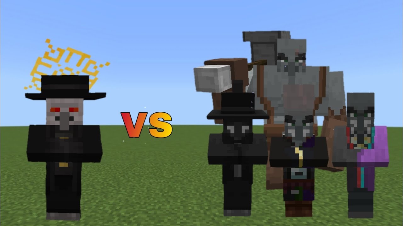 Apostle (Goety) vs Team Illager Bosses (One vs All) - Minecraft Mob Battle