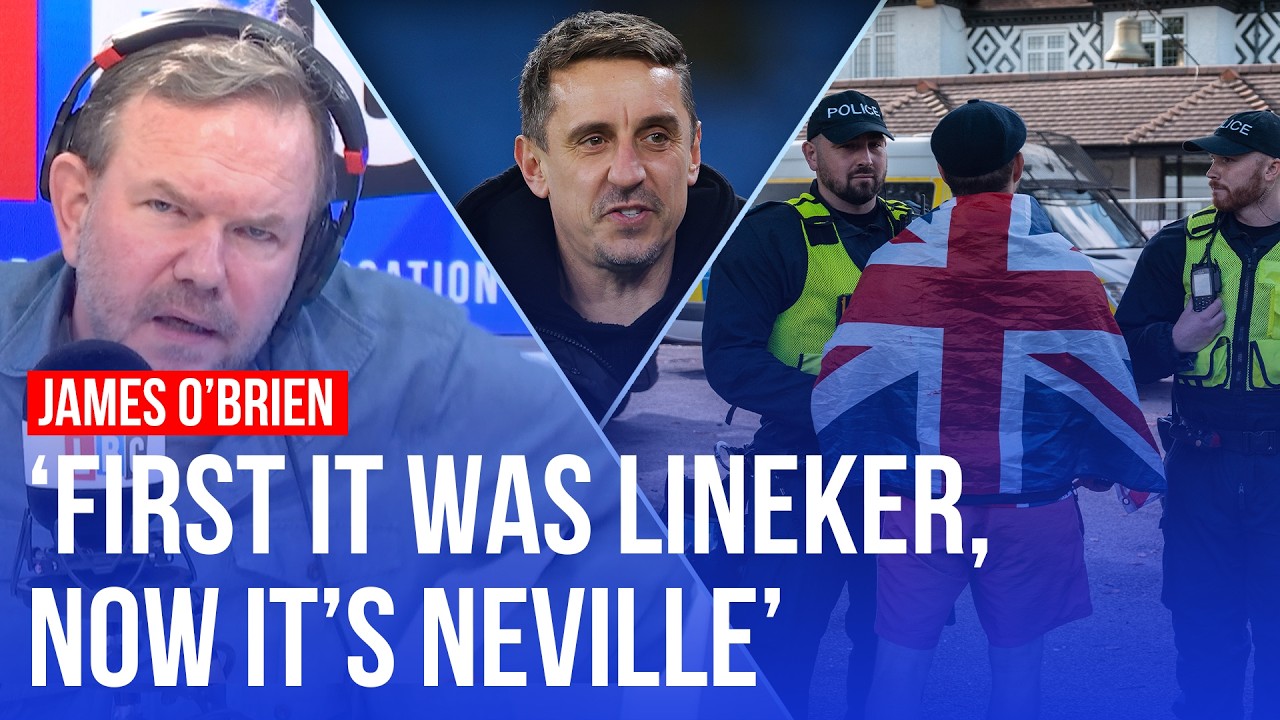 'They're challenging a shift to the right': James O'Brien on the Gary Neville backlash