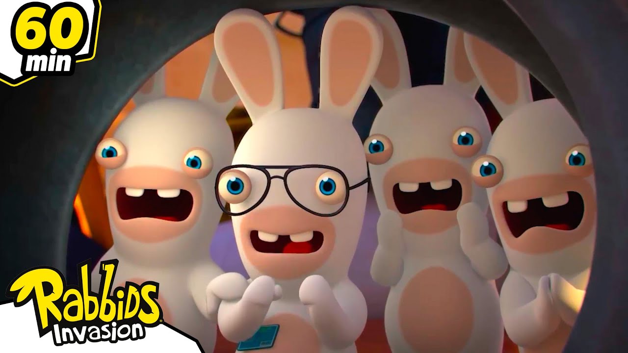 RABBIDS INVASION | 1H Compilation Rocket Rabbid | Cartoon For Kids