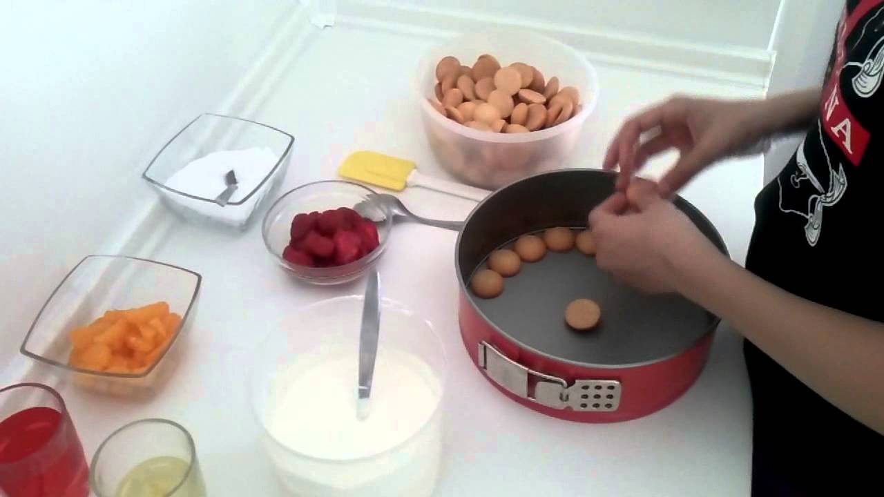 Jahodovo_mandarinkova piškótová torta