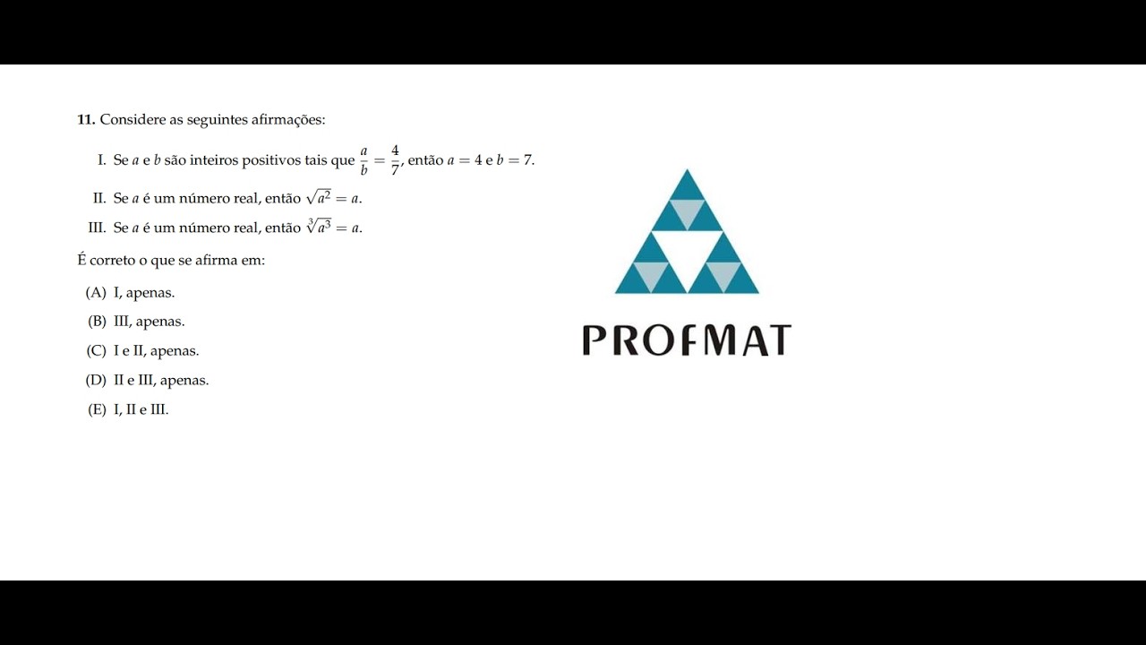 PROFMAT - Mestrado Profissional em Matemática 2026 - Números reais