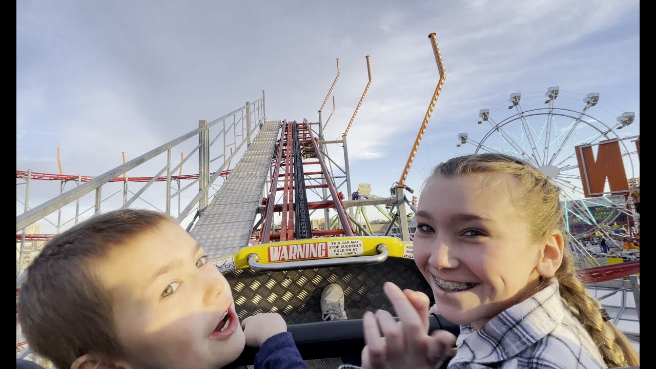 Grayson's First Rollercoaster and Amusement Rides at Ft Worth Stock Show