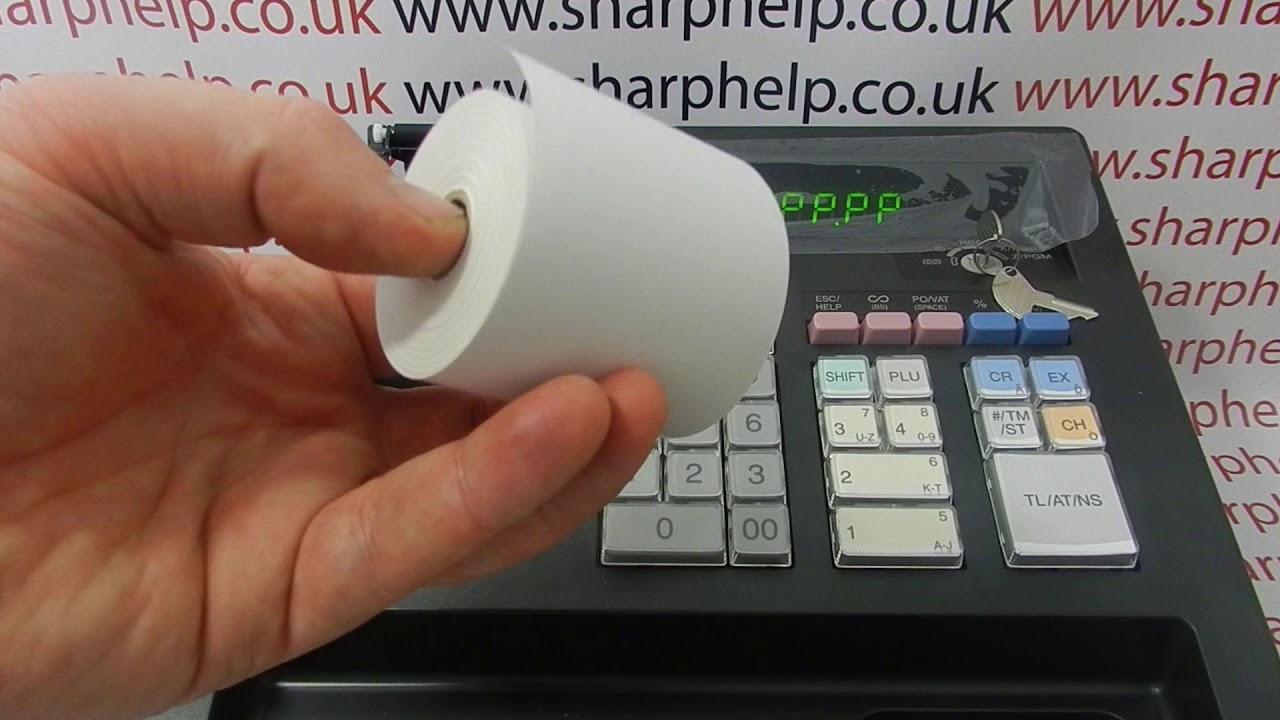 PPPPPPPPP Paper Empty Error Message Sharp XE-A137 / XE-A147 Cash Register