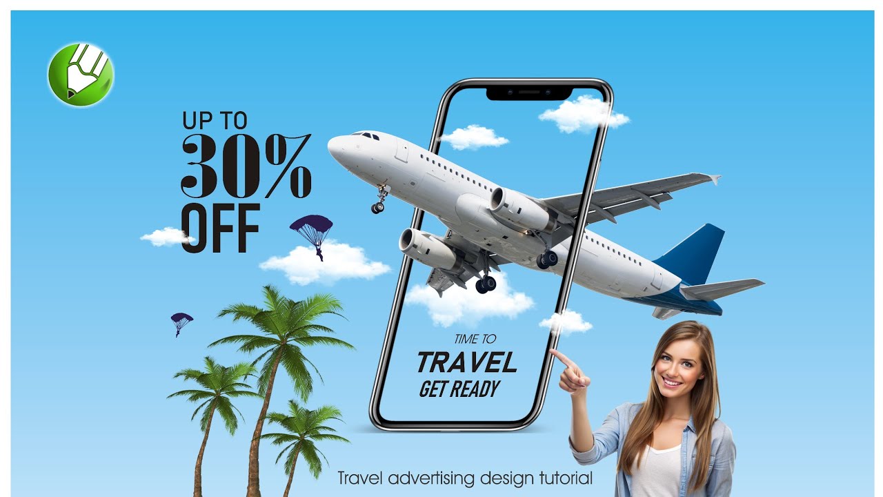 Travel Advertising Creative Design Art in Corel Draw