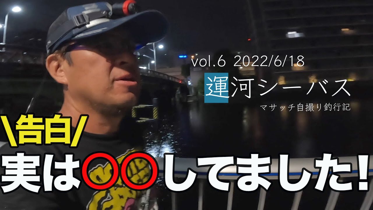 【自撮り釣行】運河シーバス【告白】