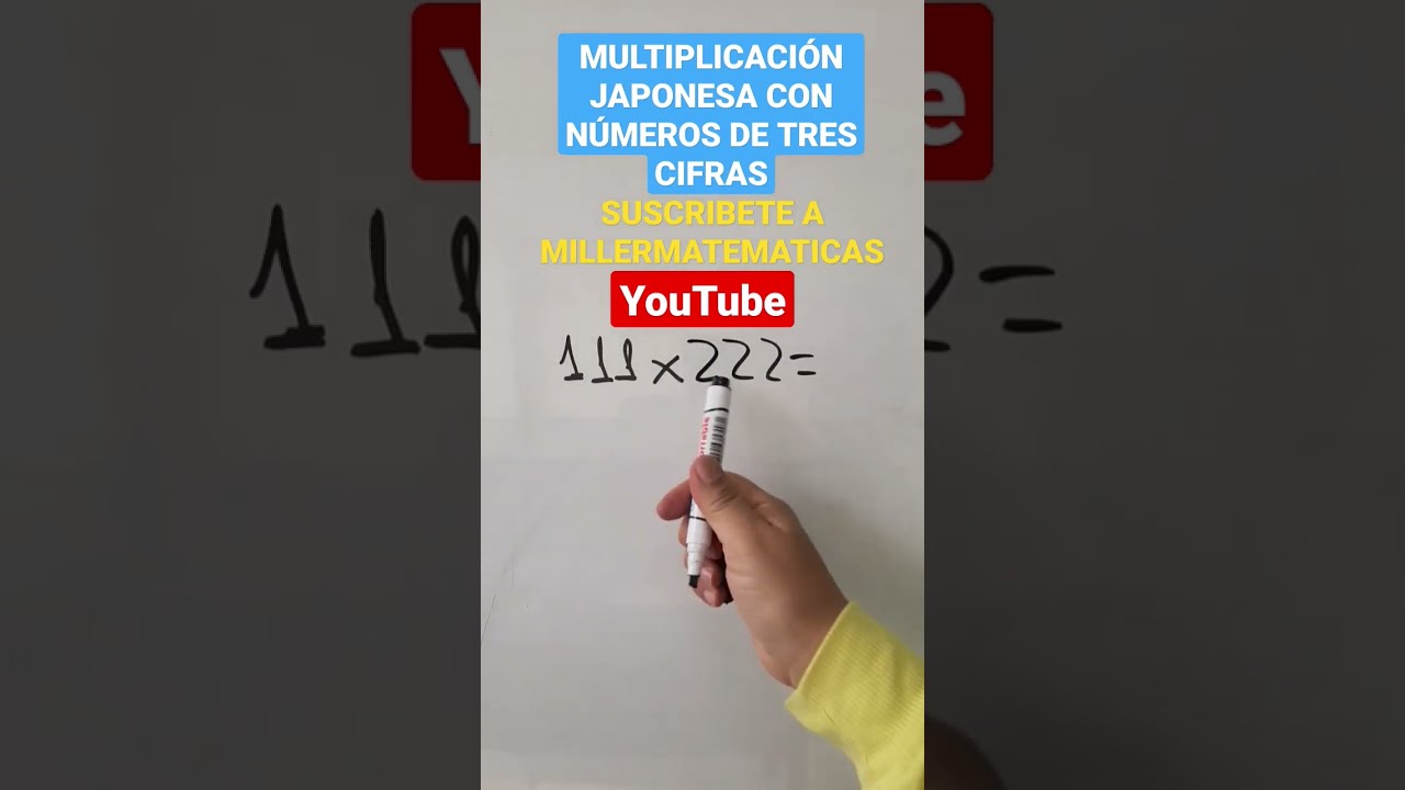 Multiplicacion japonesa con numeros de tres cifras📌Multiplicacion japonesa🚀Millermatematicas📌Apoyame