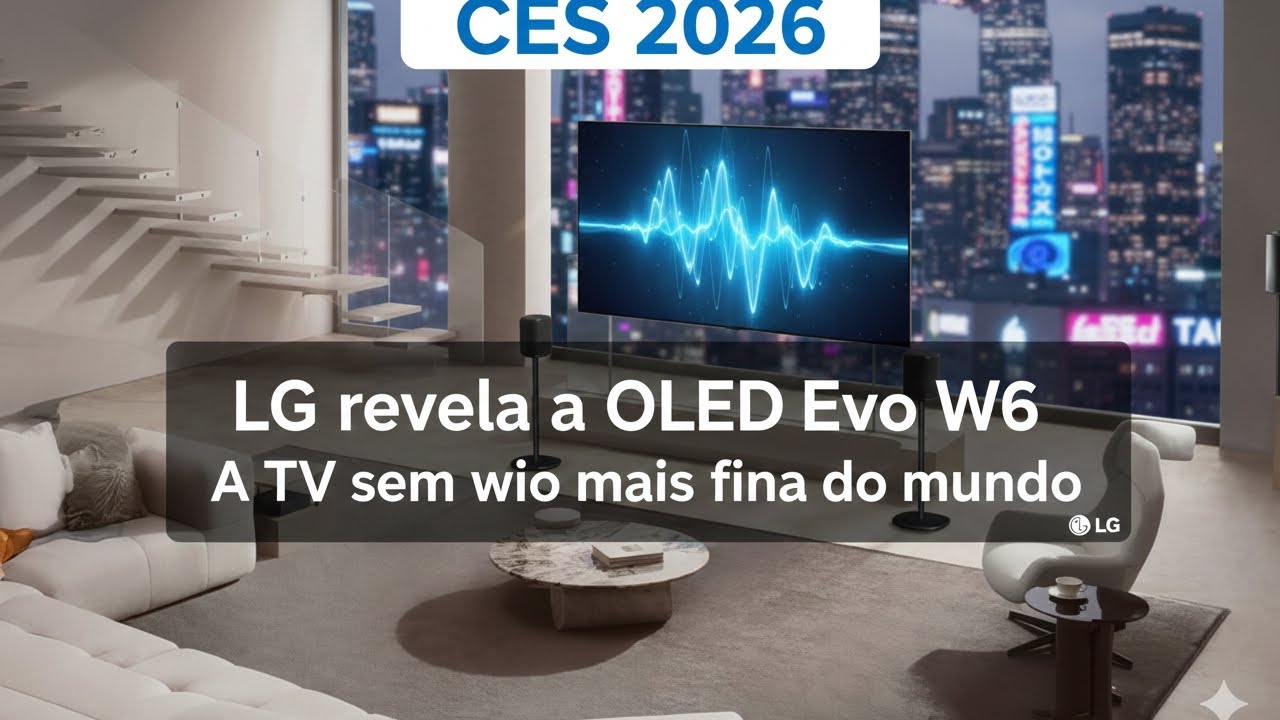 CES 2026: LG revela a OLED Evo W6, a TV sem fio mais fina do mundo