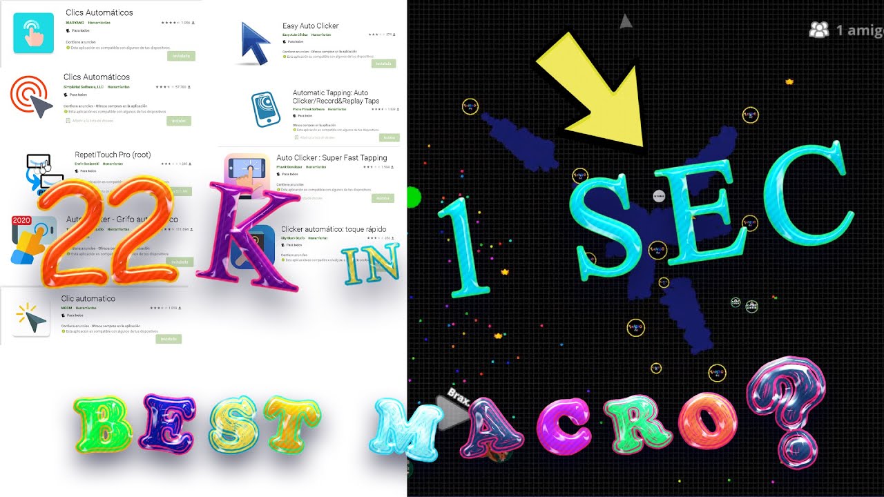 THE BEST COMPARISON OF AGARIO MACROS 2020/2021 (Agar.io Mobile)