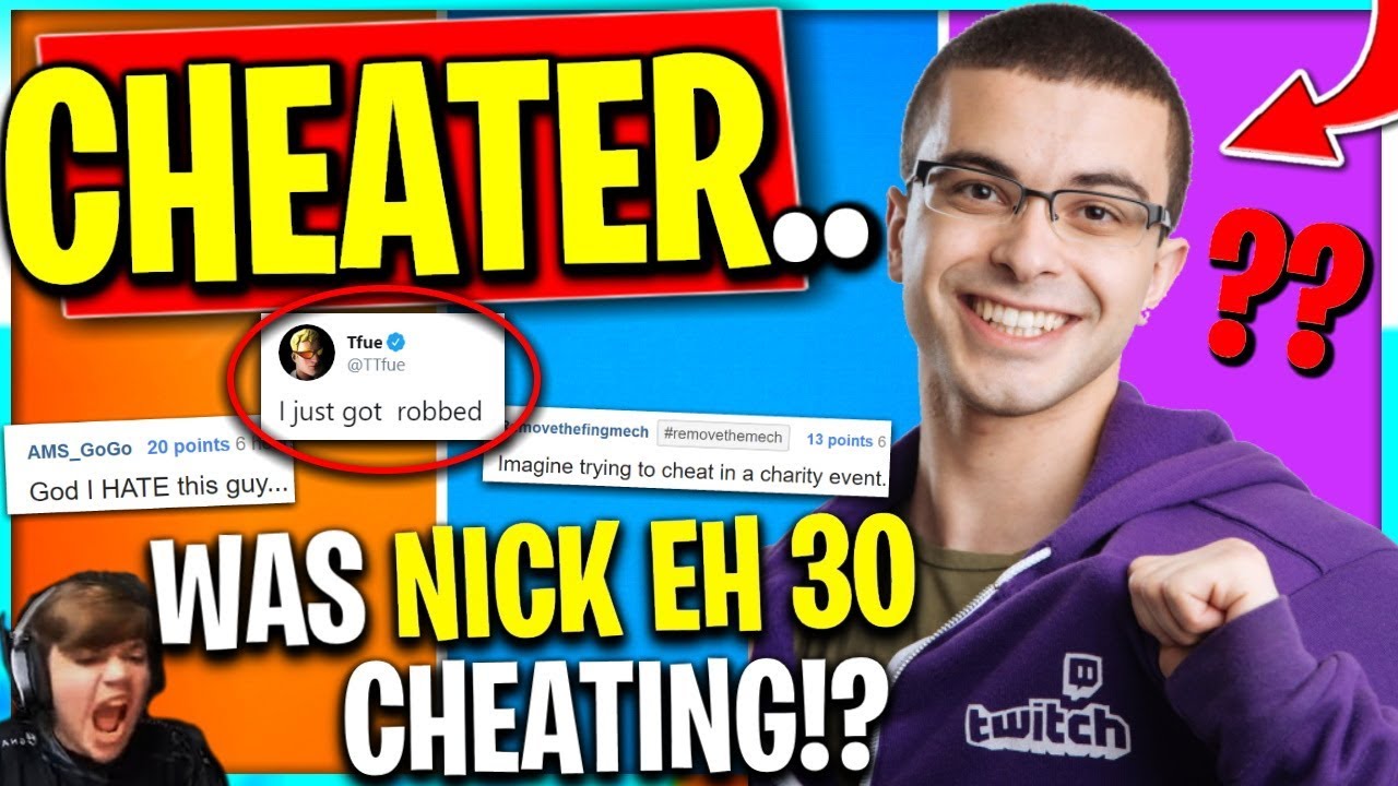 Nick Eh 30 Caught Cheating in a Charity Event!? Uh oh.. Tfue Literally R*bbed