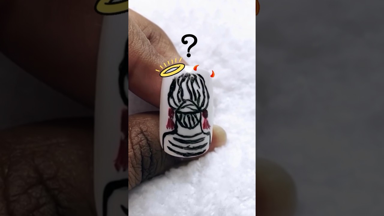 Angel 👼 or devil 😈?! #youtubeshorts#tamilchannel#nailart#nails#trendingvideos#reels#viral#shorts#