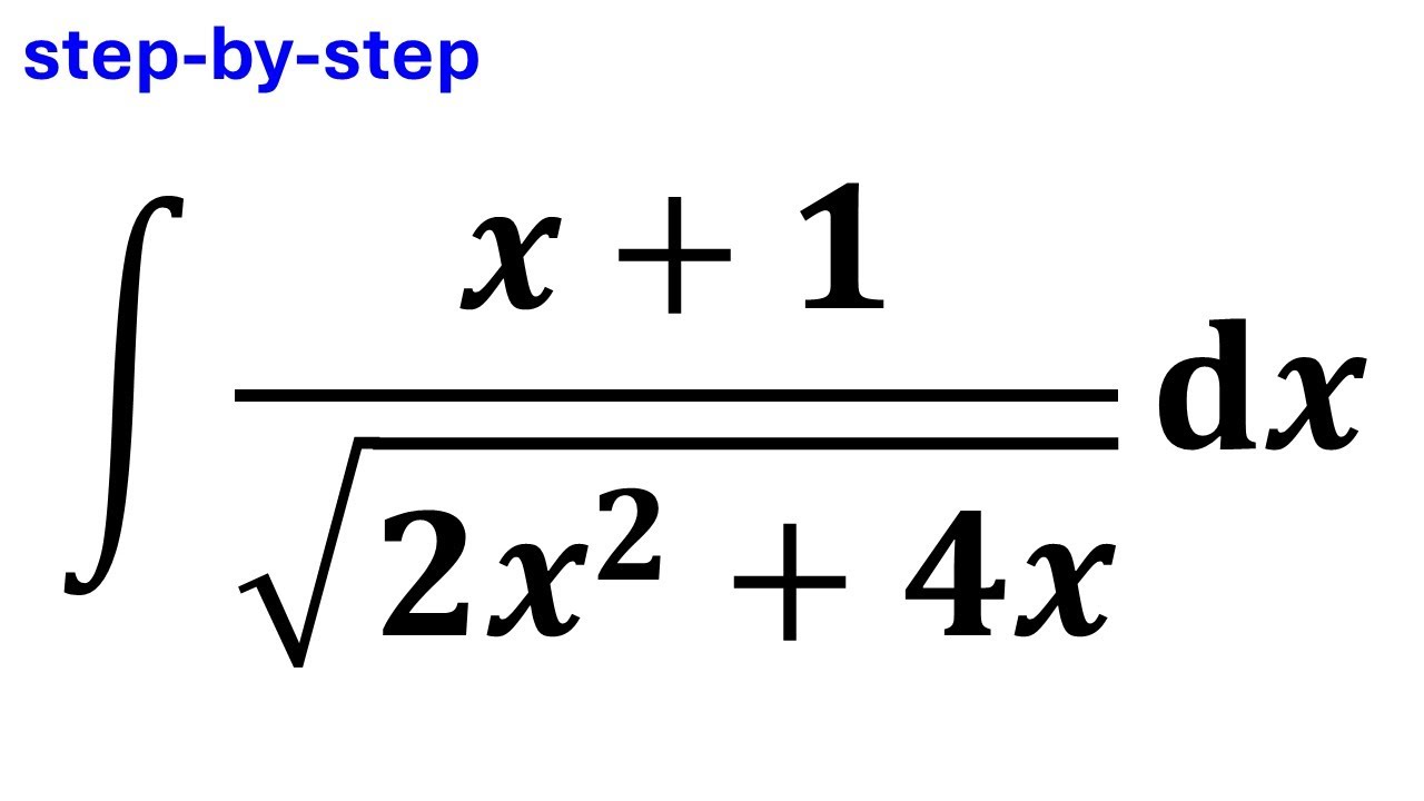 Can you integrate (x+1)/sqrt(2x^2+4x)?