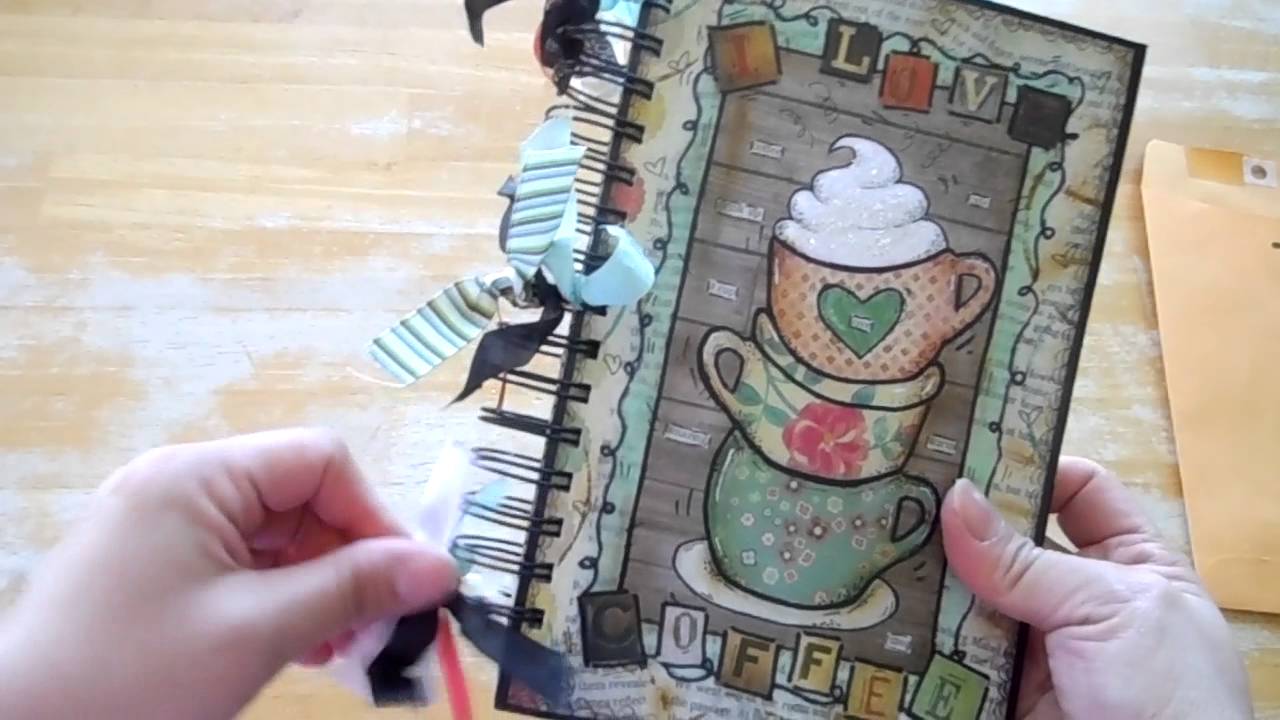Coffee Theme Junk Journal with Bonus Embellishments Included-Sold