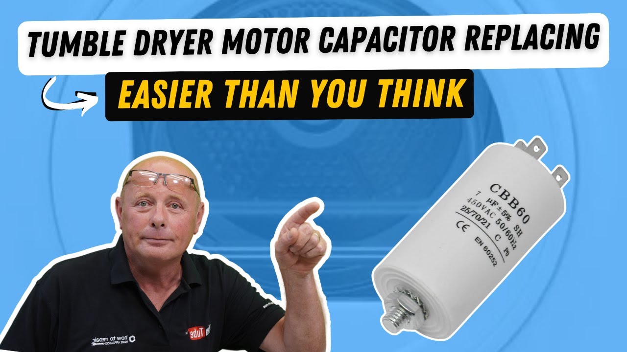 How to replace a tumble dryer motor capacitor.