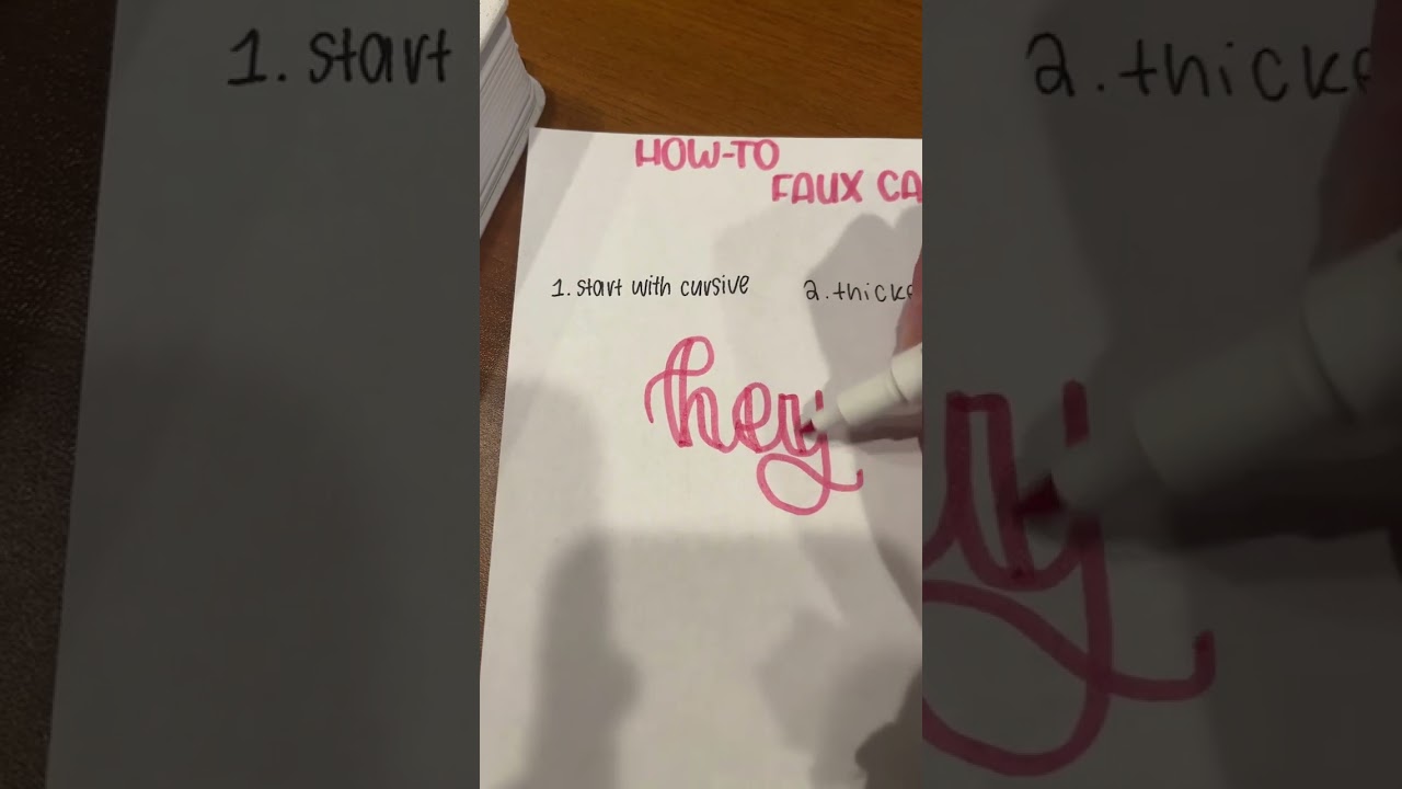 faux calligraphy tutorial 