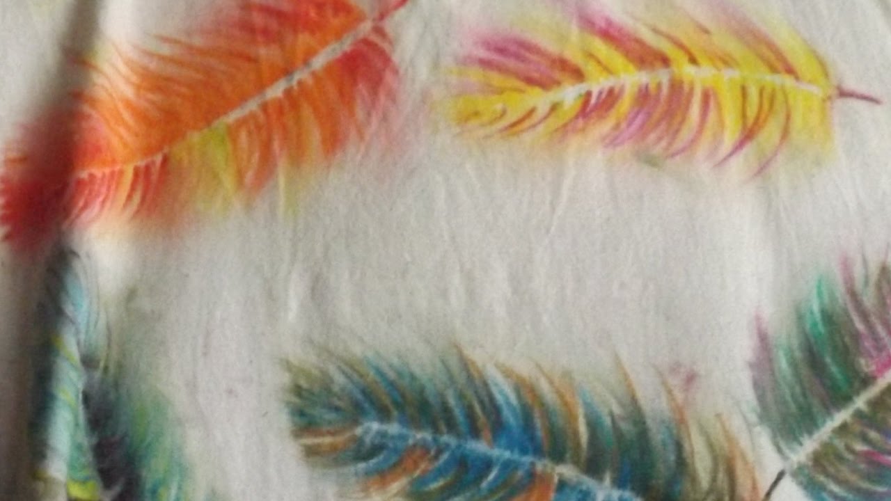 Derwent Inktense. See how I Paint feathers on fabric with Inktense Blocks/Pencils. Fun for kids too!