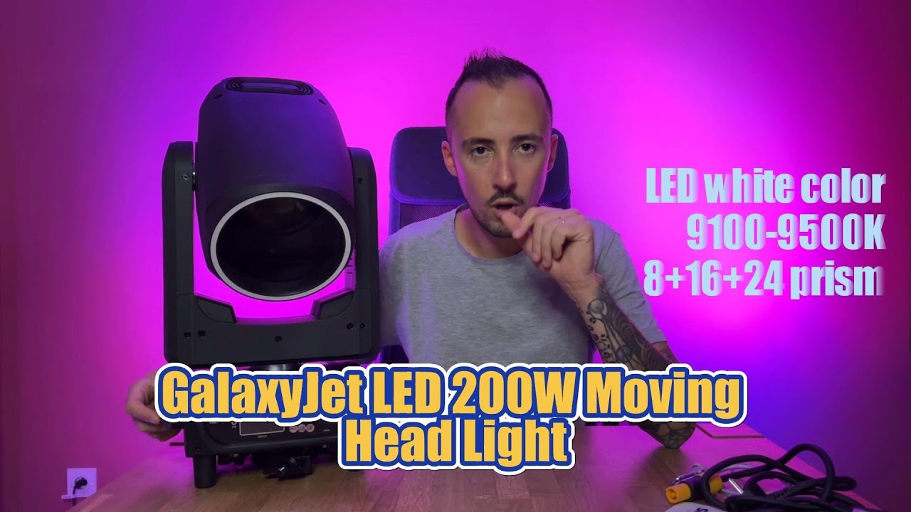 GalaxyJet LED 200W Moving Head Light Beam & Wash & Gobo 3in1