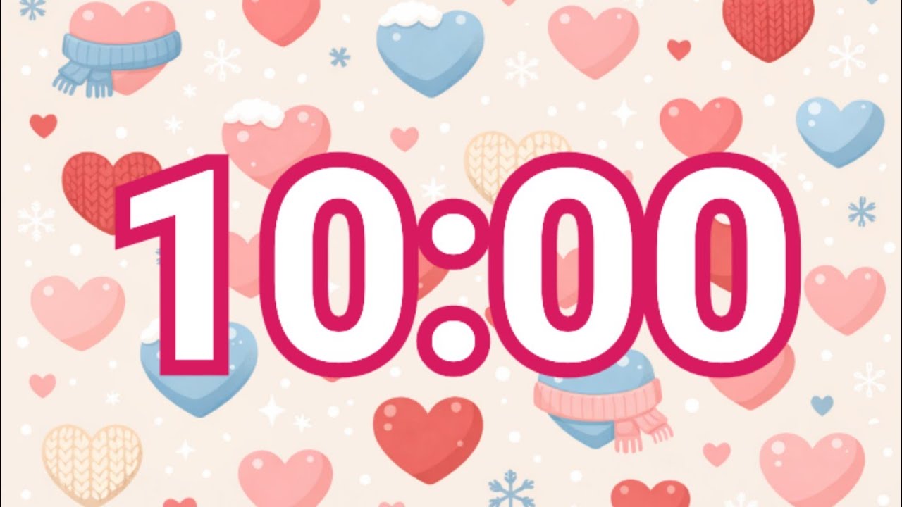 10-Minute Valentine Winter Timer | Cozy Lo-Fi Focus & Calm Time