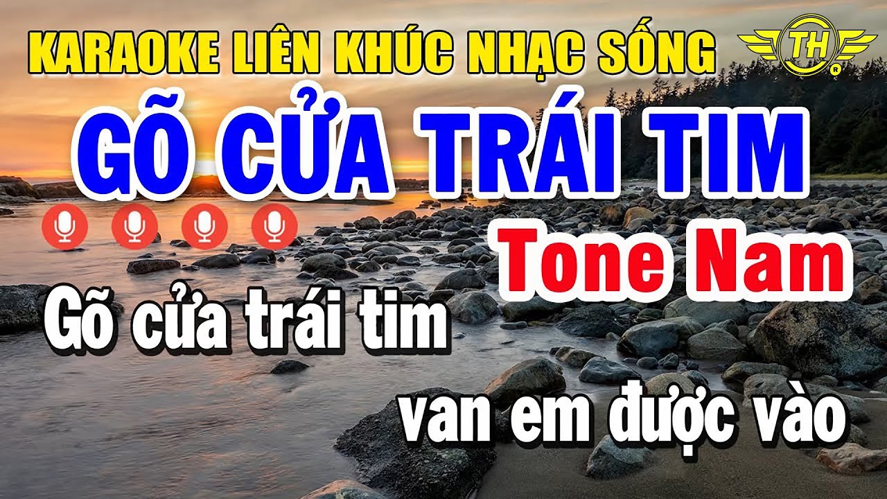 Karaoke Liên Khúc Nhạc Trữ Tình Tone Nam Dễ Hát Âm Thanh Nhạc Sống Siêu Hay - Gõ Cửa Trái Tim
