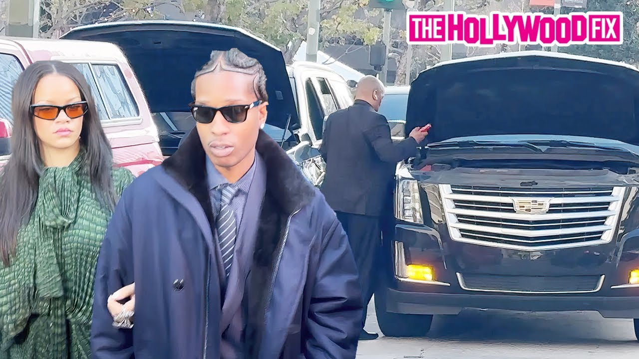 Rihanna's Car Breaks Down, Gets Ticketed & Fur Shamed At ASAP Rocky's Court Hearing In Los Angeles