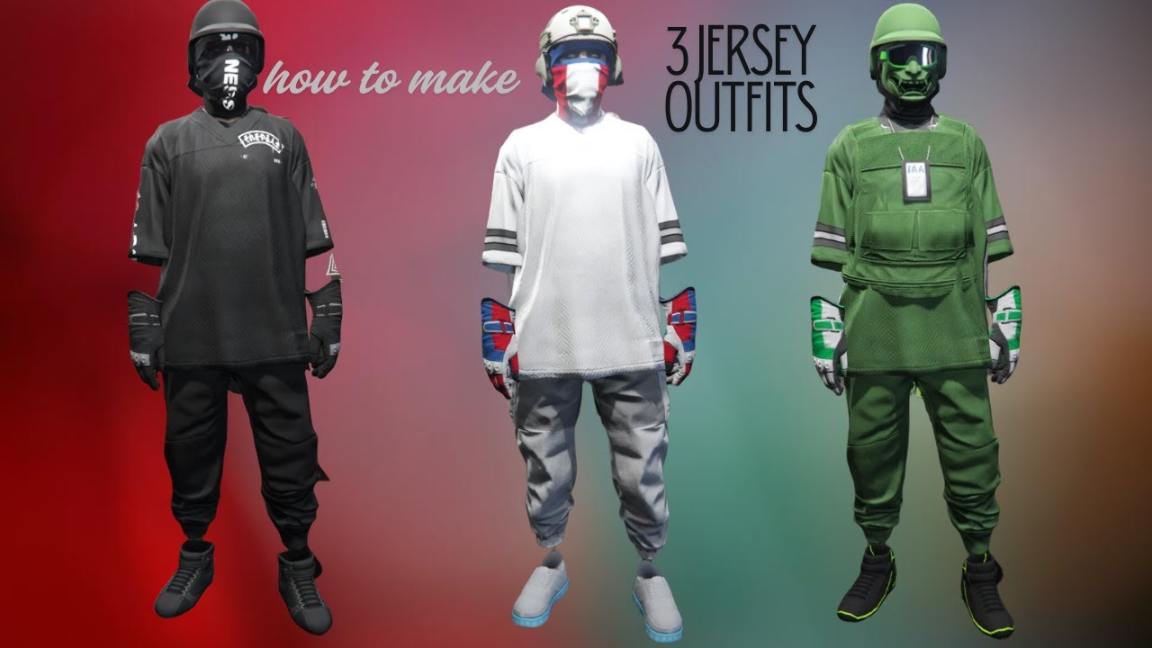 HOW TO MAKE THREE JERSEY OUTFITS IN GTA ONLINE