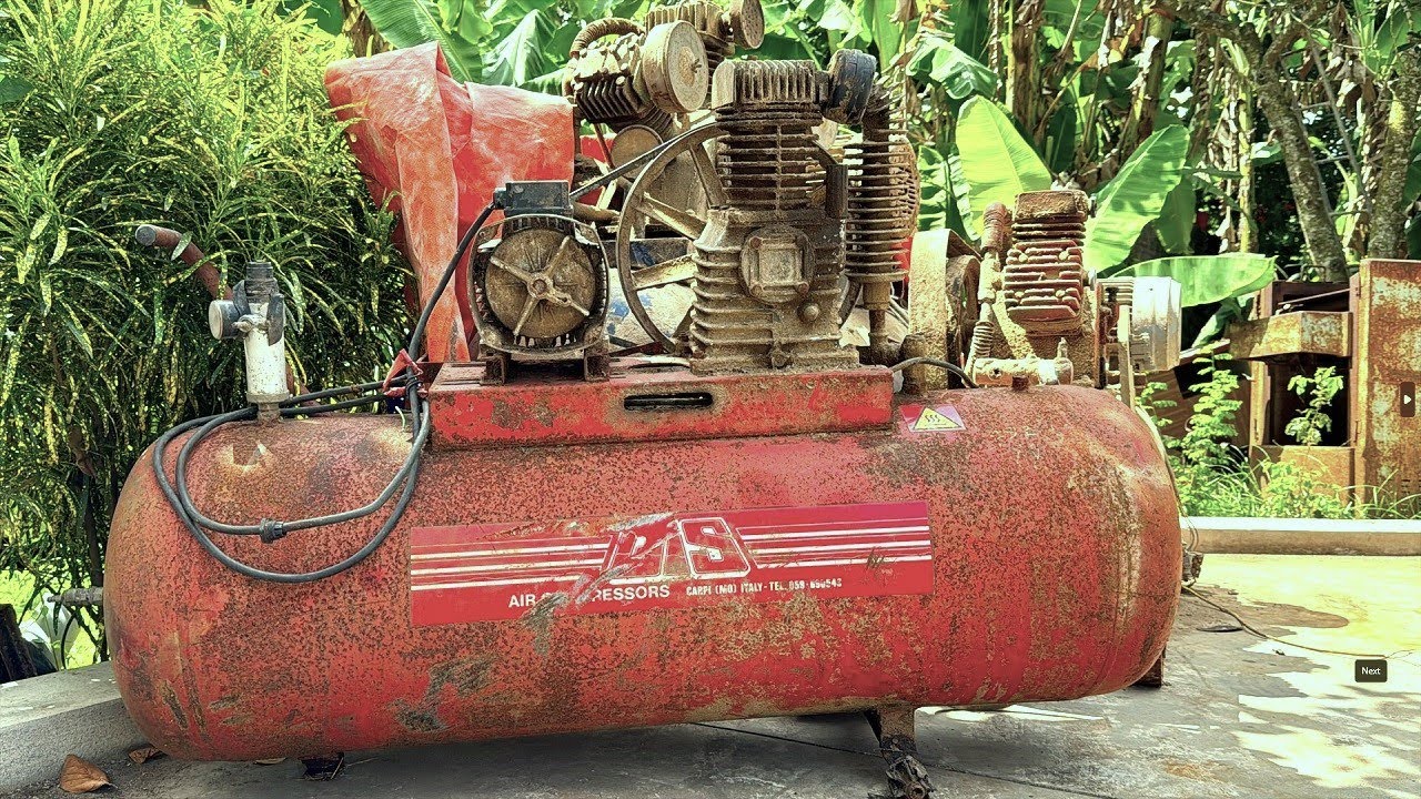 💡 Restoration Of Old Rusty Air Compressor // Restore Complete Classic Air Compressor