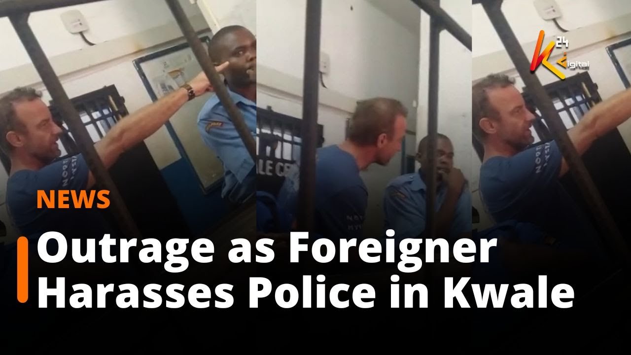 Outrage as a Foreigner Filmed Harassing Police Officers in Kwale