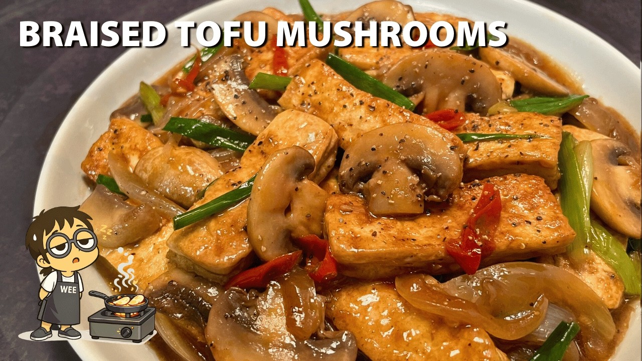 Braised Tofu With Mushrooms | Flavorful Restaurant Style Chinese Braised Tofu Recipe