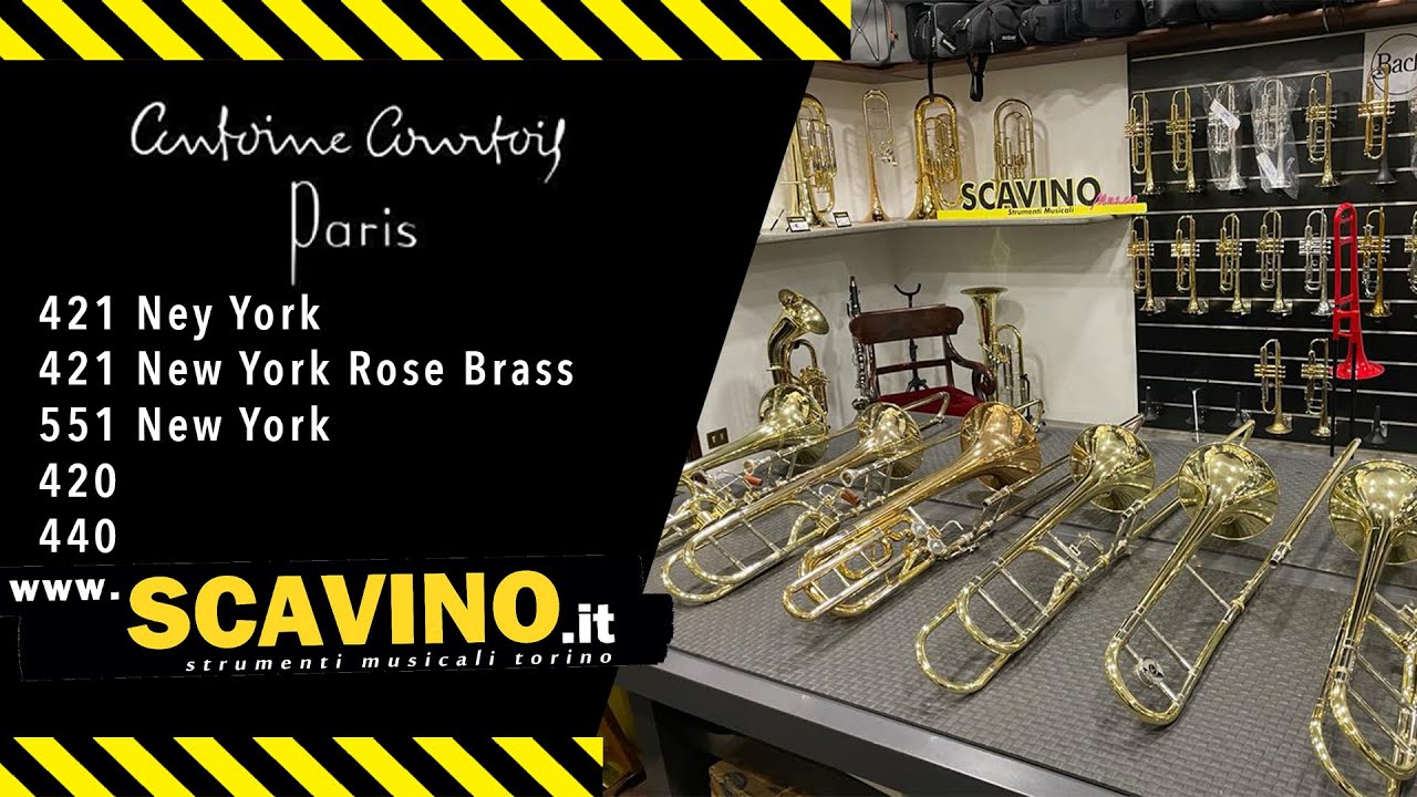 Tromboni Professionali Courtois: 421 Ney York, 421 New York Rose Brass, 551 New York, 420, 440.
