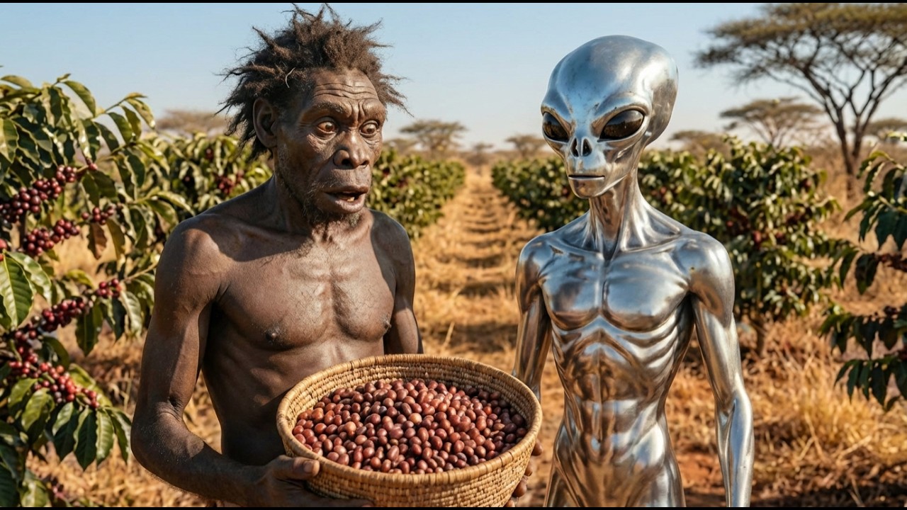 Prehistoric Survival Story | Alien Teaches Early Human to Grow and Brew Coffee