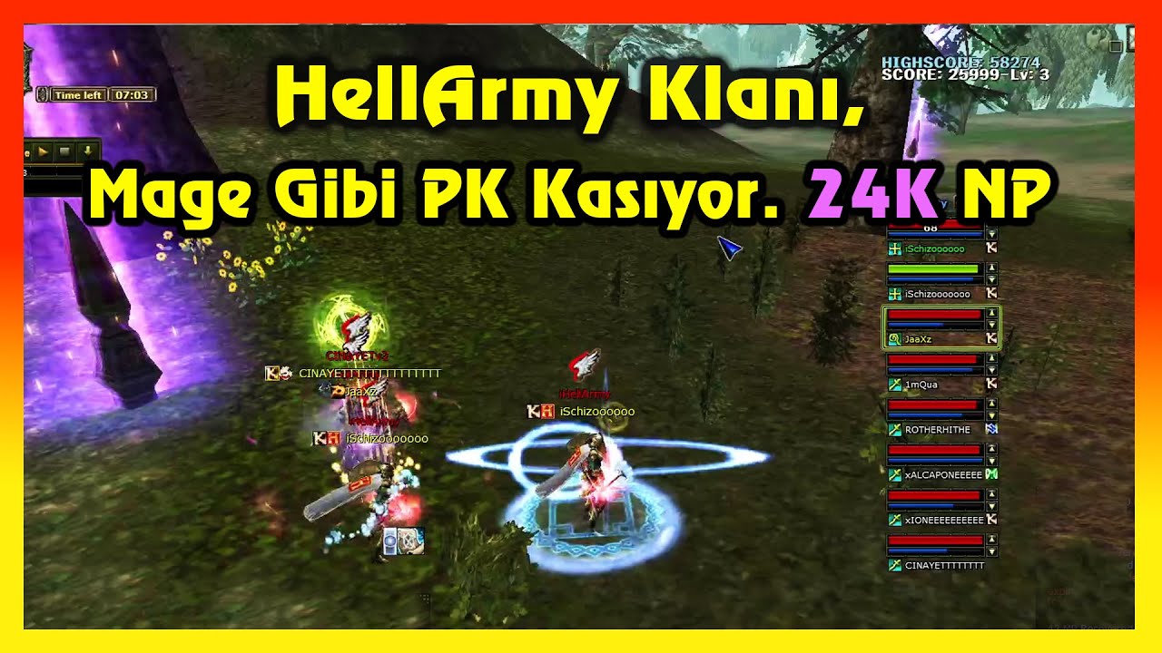Knight Online PK | HellArmy Klanı, Mage Gibi PK Kasıyorlar. 24K NP