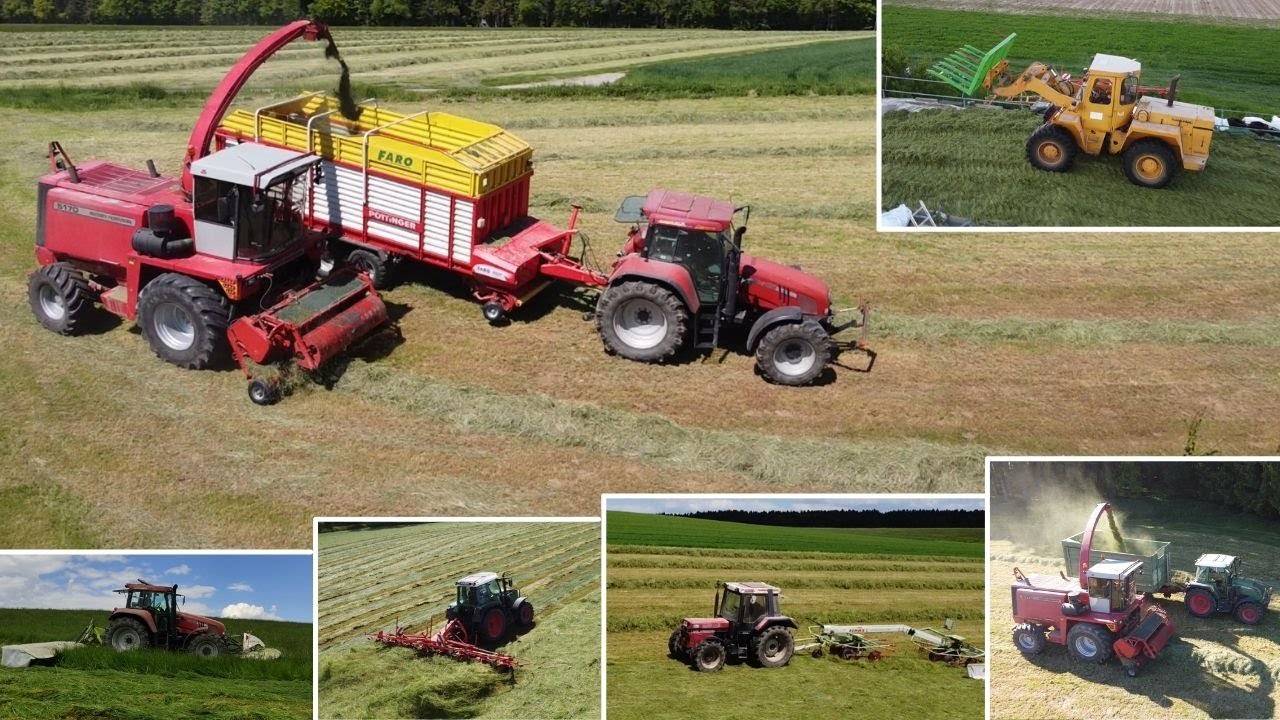 SOUND ON!! | Gras häckseln | MF 5170 / Mengele Mammut | Hanomag 44C | Deutz Fahr | Fendt | Case IH