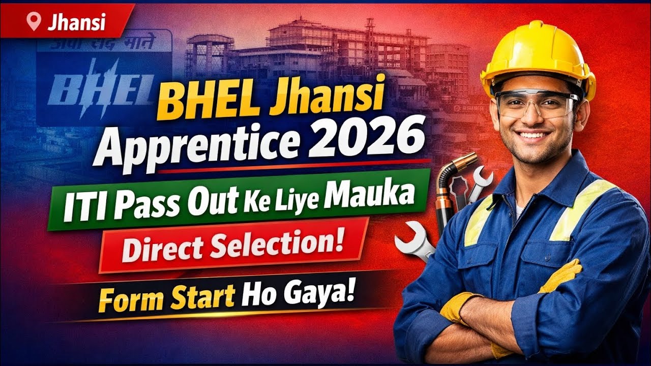 BHEL Jhansi Apprentice 2026 🔥 ITI Pass Ke Liye Badi Bharti | Direct Selection | Form Start