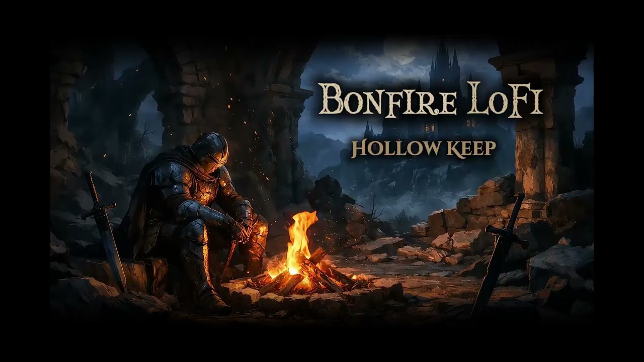 Bonfire LoFi 🔥 Dark Souls Vibe / Soulslike Dark Fantasy Playlist (1+ Hour)