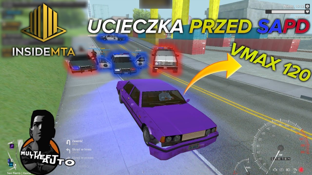 INSIDE MTA - VINCENT VMAX 120 VS SAPD! ZABIJANIE OFFICERÓW NA DM | KONKURS 1x DIAMOND, 2x GOLD