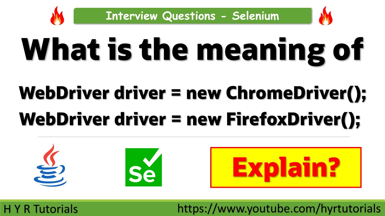 Что означает WebDriver driver = new ChromeDriver() в Selenium WebDriver?