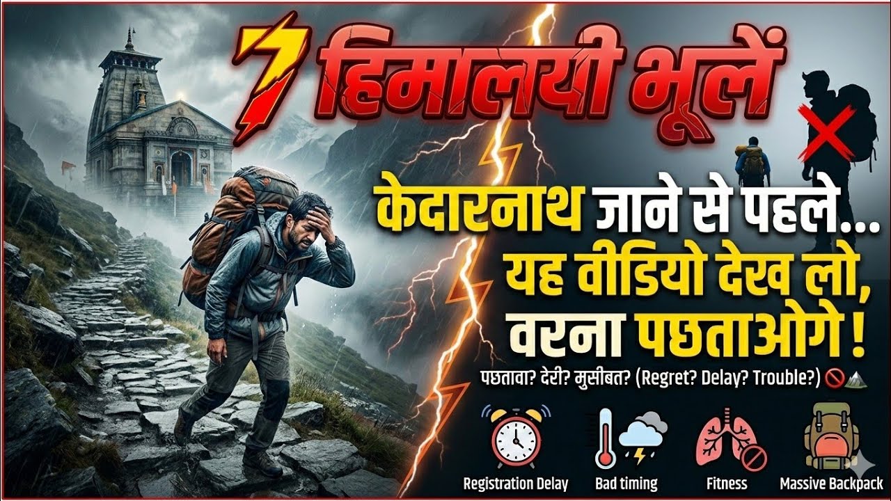 केदारनाथ यात्रा 2026: ये 7 गलतियां कीं, तो बहुत पछताओगे! 🚫⛰️ #kedarnath #chardham #kedarnathdham 