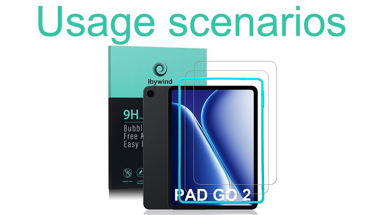 Oneplus Pad Go 2 Tempered glass Ibywind Protector With Easy Install Kit