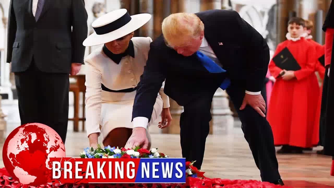 Donald and Melania Trump lay wreath at Tomb of the Unknown Warrior