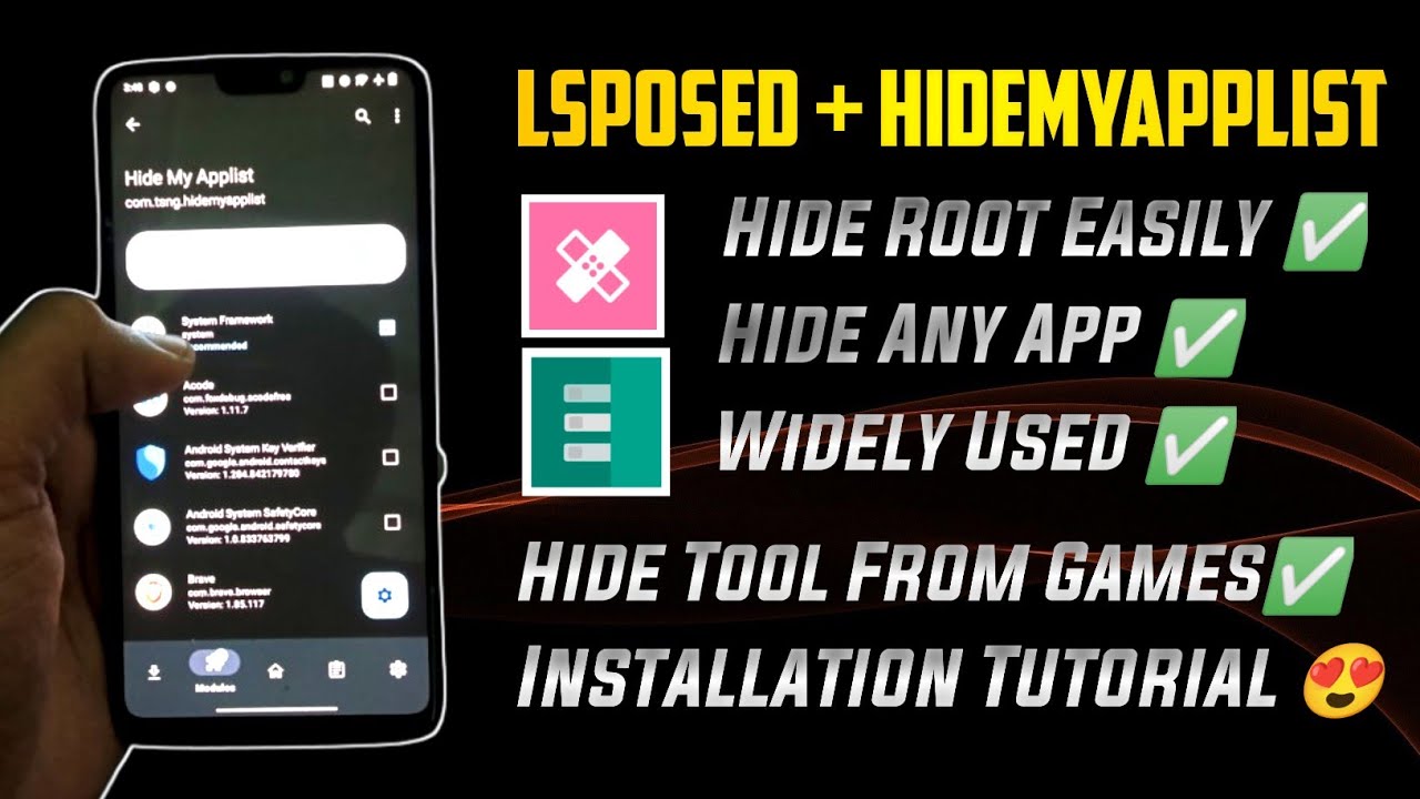 How to hide root detection from Any App/Game | Lsposed Hide My AppList Module Installation