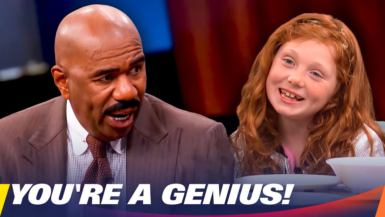 8-Year-Old Eva Stuns Everyone With Her Invention! | Steve Harvey