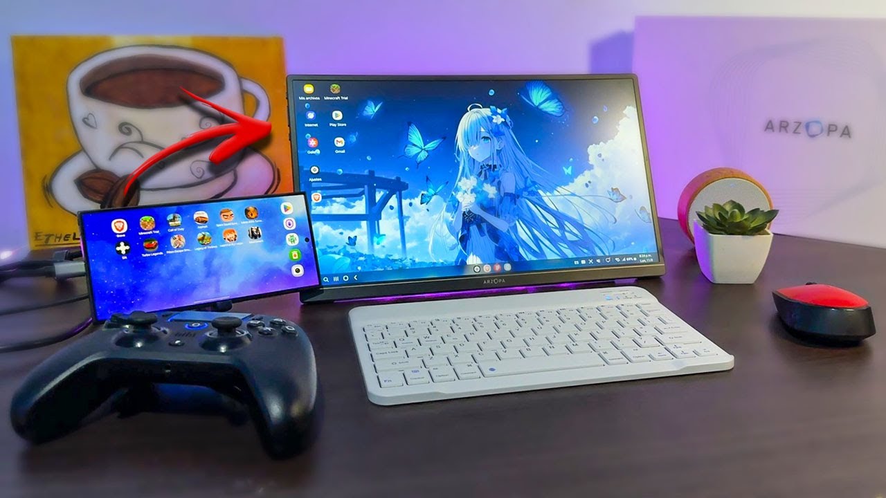 SETUP GAMER con un celular y un monitor portátil | Arzopa A1S Review