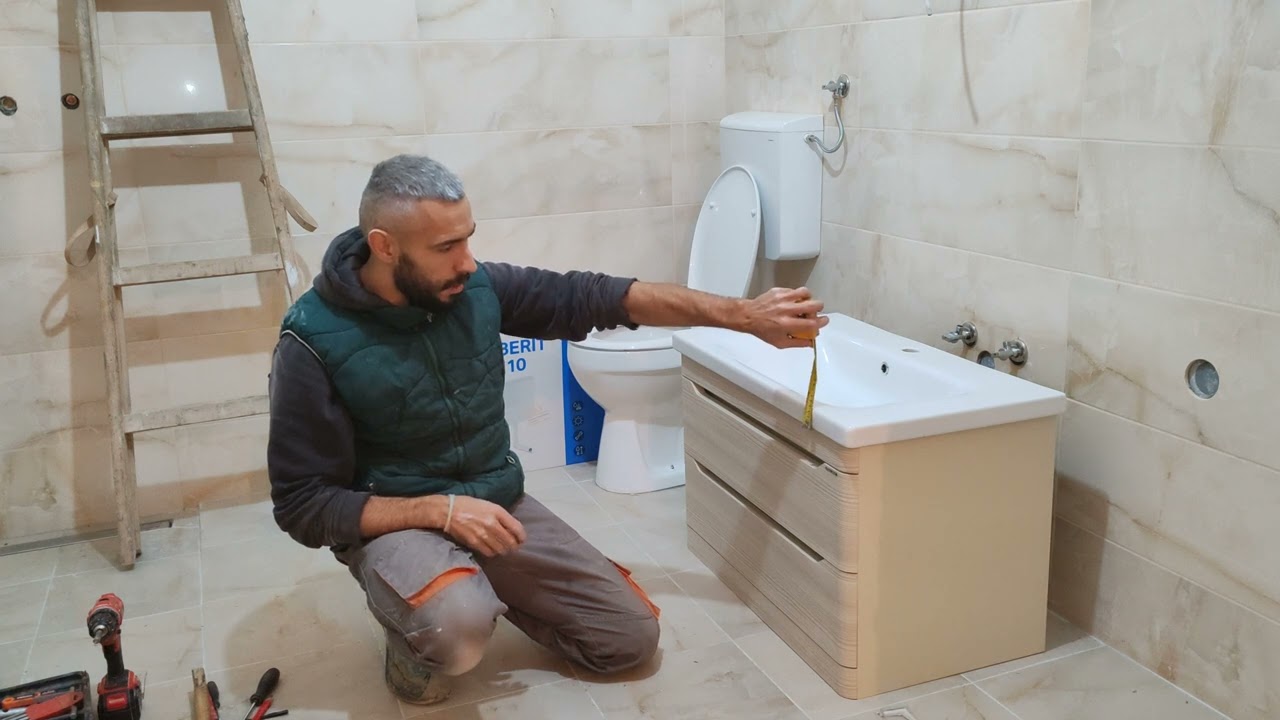 Montaža visećeg ormarica za lavabo...
