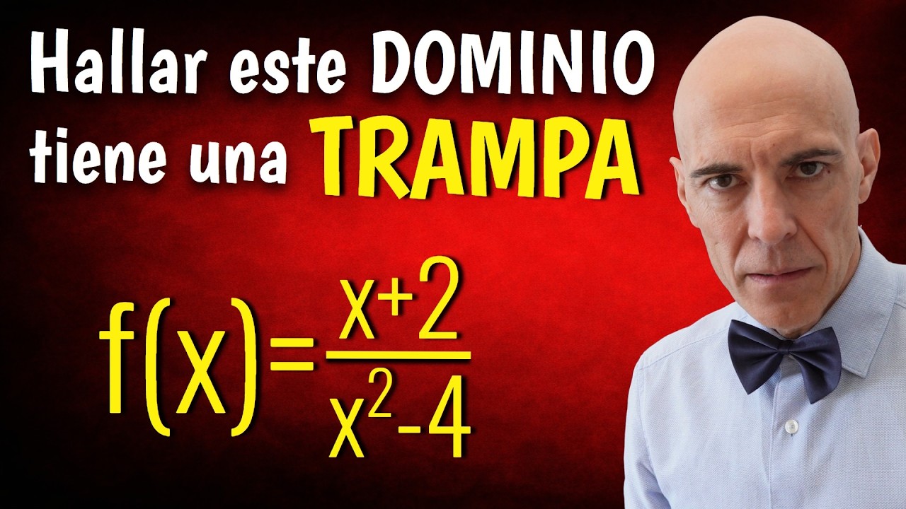 Hallar el dominio de esta función racional es una trampa en la que muchos caen