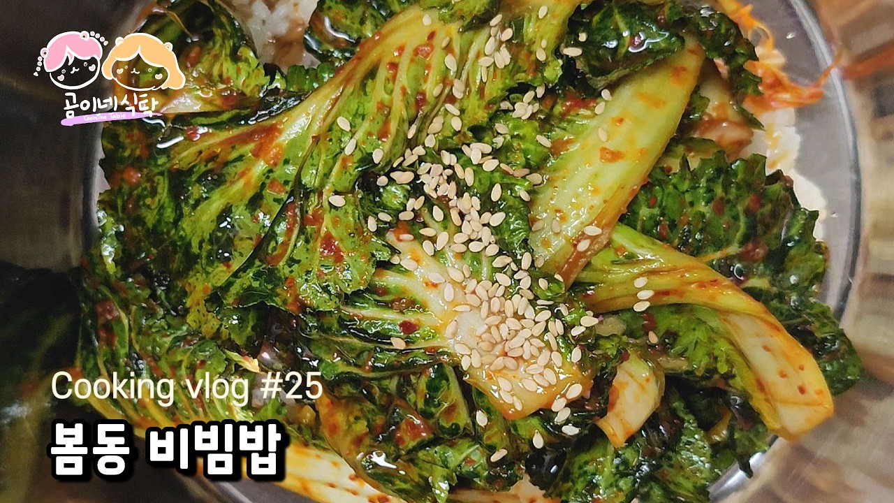 🐾그리운 엄마의 집밥👼| 3000원으로 한끼 해결! 깔끔하고 담백한 봄동비빔밥