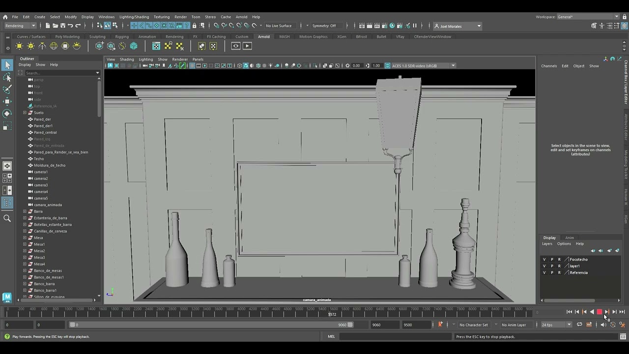 Test ANIMACION en Maya