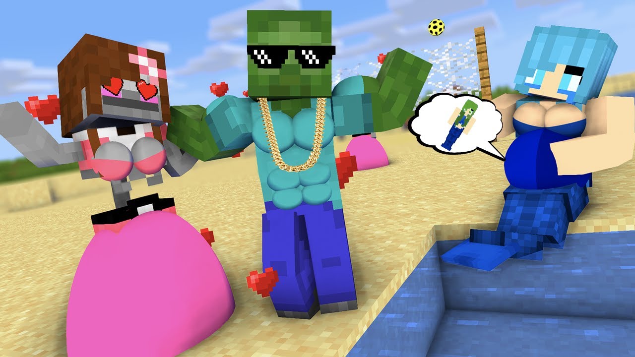 Monster School : MERMAID & ZOMBIE BABY LIFE - Minecraft Animation