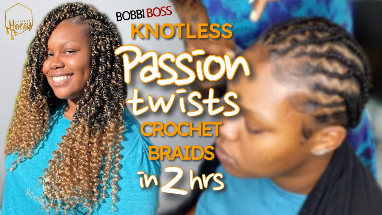 18&rdquo; Knotless Passion Twists 😍 In 2 Hours 🙌🏽 Individual Crochet Braid Illusion 🔥 feat. BOBBI BOSS