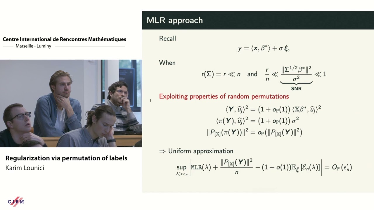 Karim Lounici :Regularization via permutation of labels, I