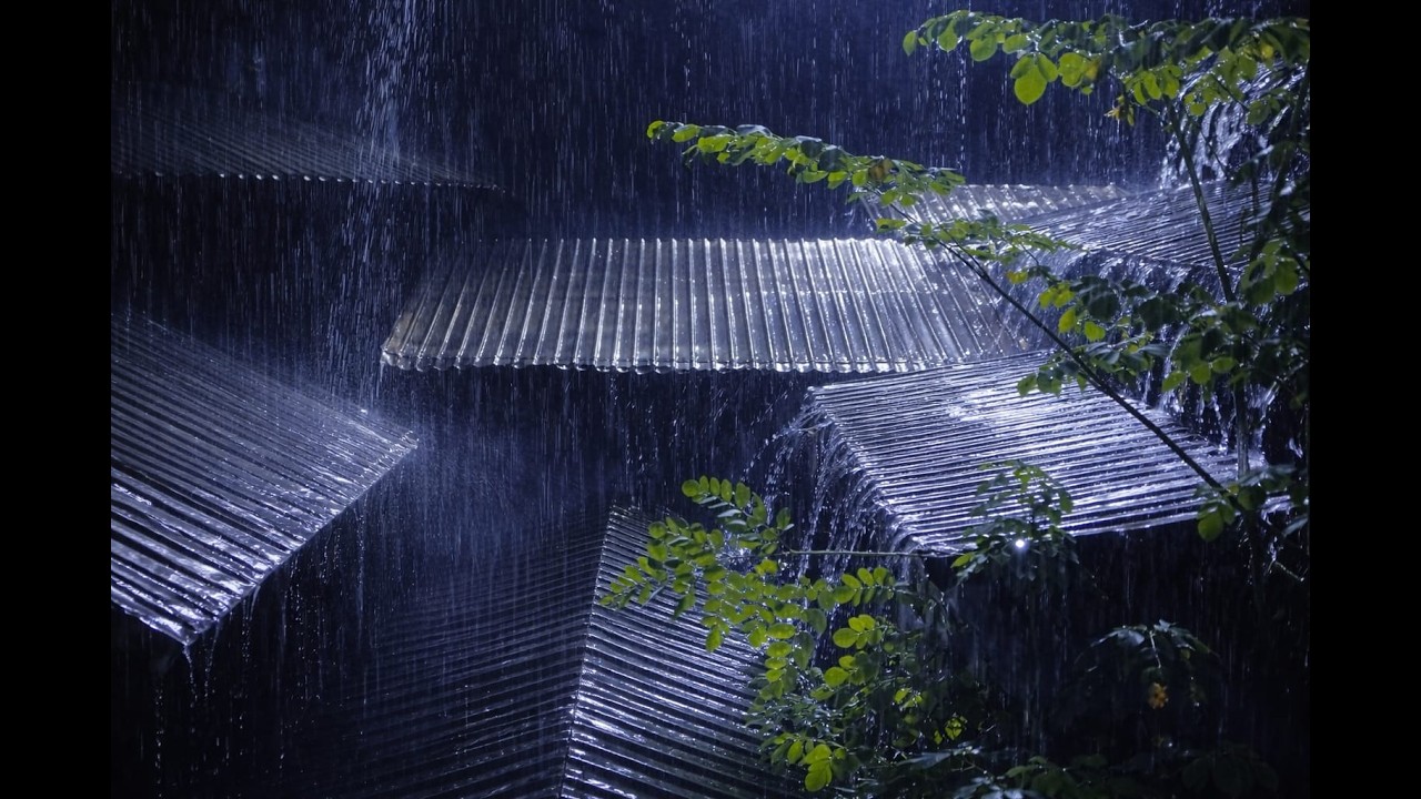 Deep Sleep Heavy Rain on Metal Roof 🌧️ Relaxing Night Rain Sounds for Insomnia Relief